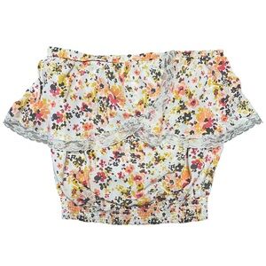 Kirra Floral Strapless Top Size Small